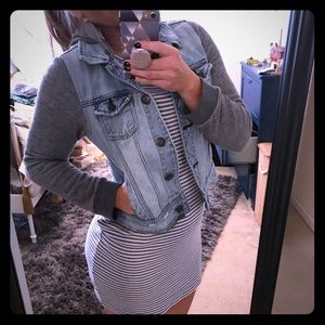 American Eagle Denim Hooded Jacket